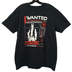 Funko Star Wars Han Solo Wanted Poster Graphic Tee T Shirt XL Smugglers Bounty